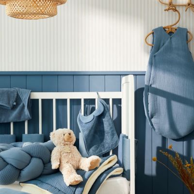 Gigoteuse forme kimono double gaze pierre bleue (18-36 mois)