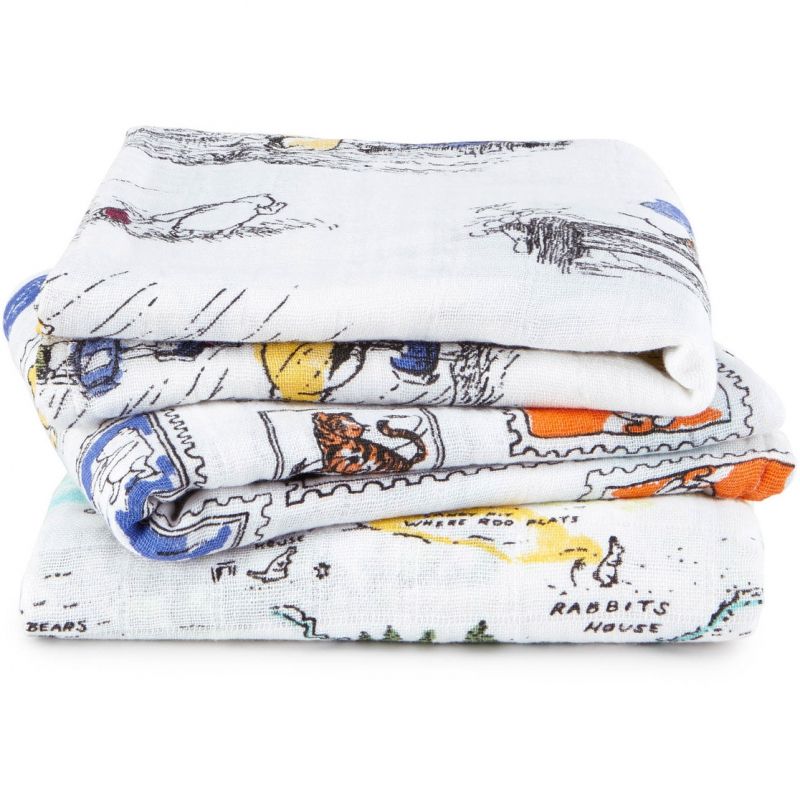 Lot de 3 langes musy Winnie The Pooh (70 x 70 cm) aden + anais