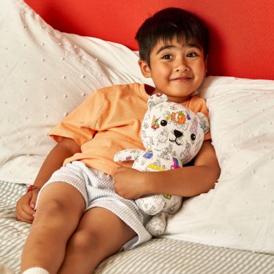 Ours en Peluche à colorier lavable et réutilisable Conte de fées avec 10 feutres (25 cm)