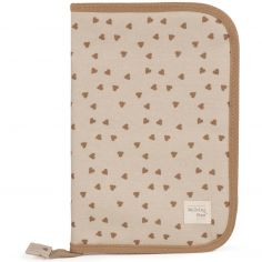 Protège carnet de santé coeurs Poppy Cannelle - Walking Mum