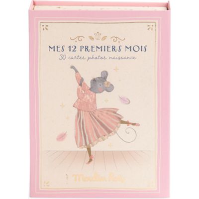 Cartes Mes 12 premiers mois La petite école de danse (30 cartes) Moulin Roty