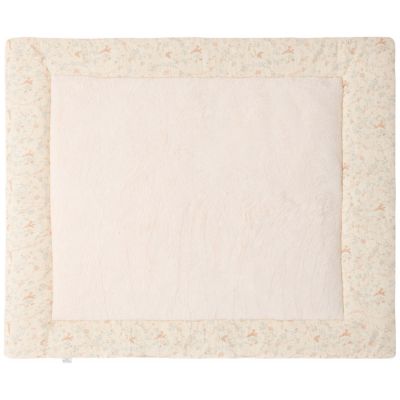 Tapis de jeu réversible et fond de parc jardin enchanté et fausse fourrure ivoire (75x95 cm) BB & Co