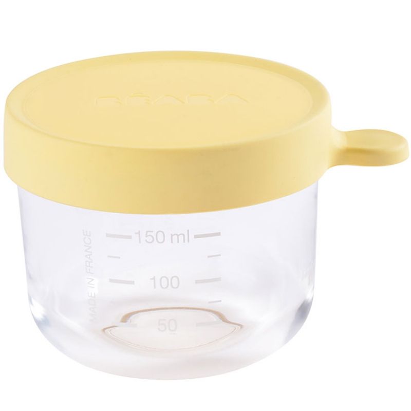 Pot de conservation Portion en verre jaune (150 ml) Béaba