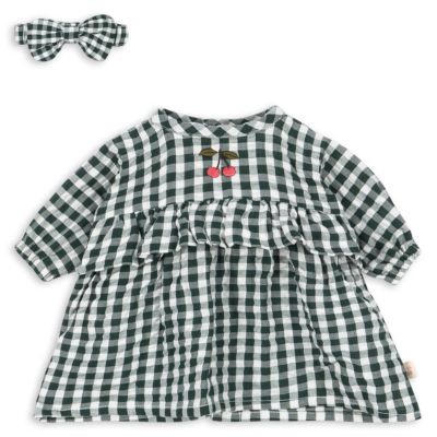 Ensemble de vêtements pour poupée Green check Konges Slojd