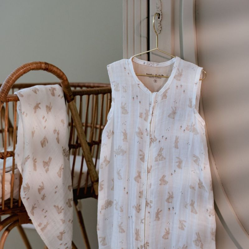 Gigoteuse d'été en gaze de coton Baby Bunny (70 cm) Little Dutch Ambiance 4