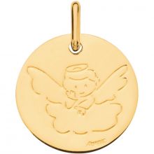 Médaille Ange auréole sur un nuage 16 mm (or jaune 750°)  par Maison Augis