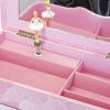 Grande boîte à bijoux musicale à tiroirs Ballerine rose  par Trousselier