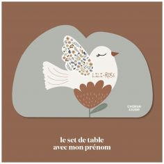 Set de table colombe Lili Rose personnalisable - Charlie et Suzie