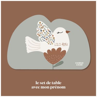 Set de table colombe Lili Rose personnalisable Charlie et Suzie