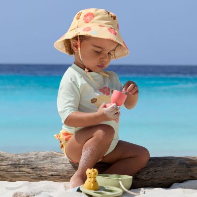 Maillot de bain couche Fleurs vanille (07-12 mois)