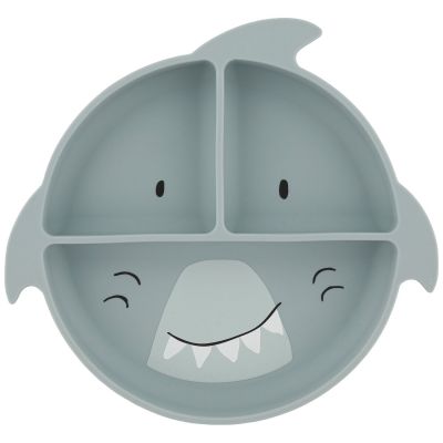 Assiette à compartiments en silicone Mr. Shark Trixie