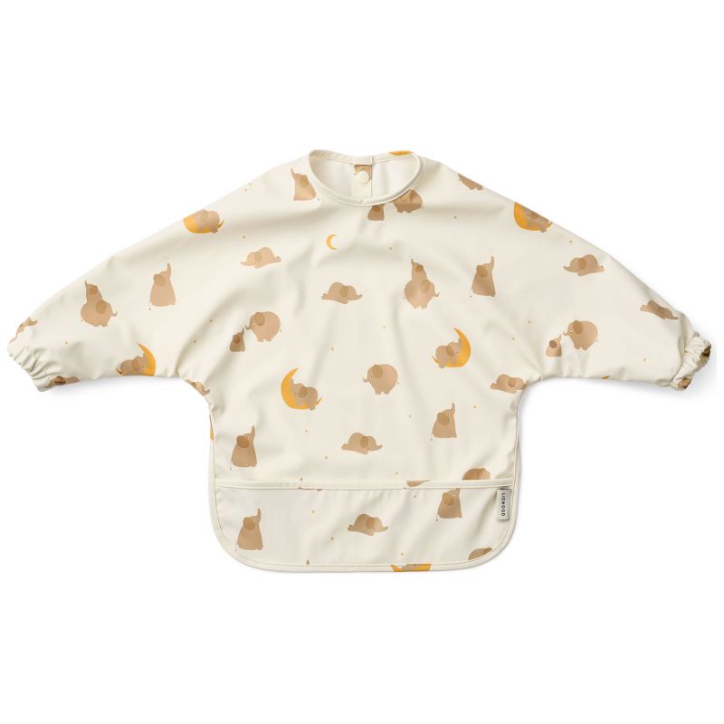 Bavoir à manches Merle Elephant Crème de la crème Liewood Produit 1