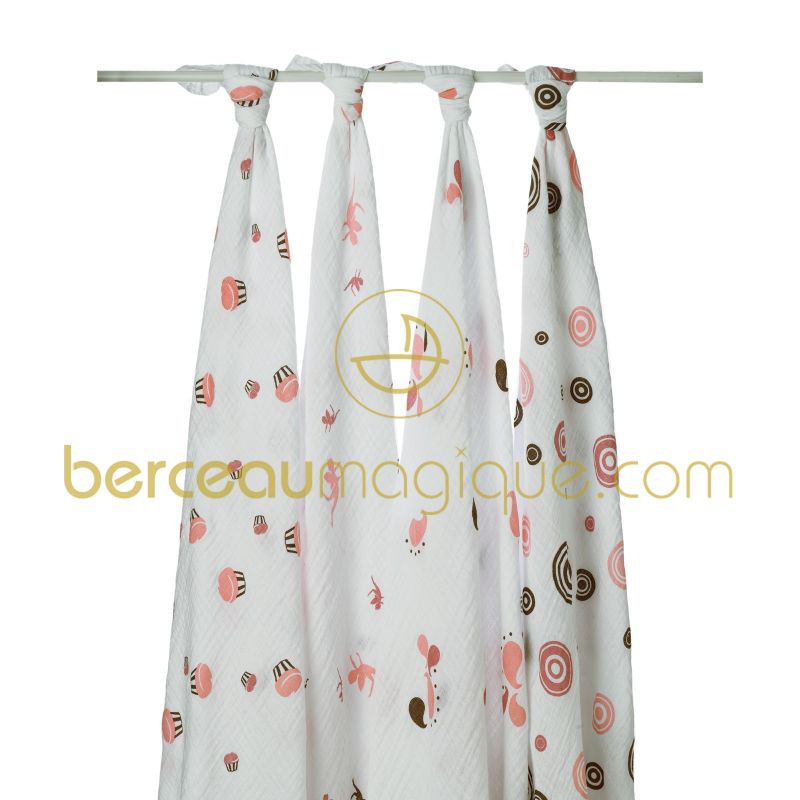 Lot de 4 maxi-langes Fées aden + anais