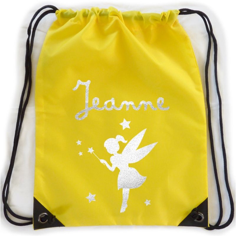 Sac à dos souple jaune (personnalisable) Les Griottes