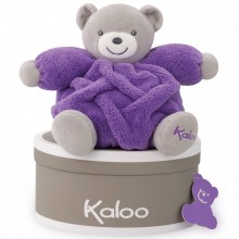 Coffret doudou boule Néon ours violet (18 cm)  par Kaloo