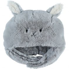 Chapka en groloudoux gris (9-12 mois) - Noukie's