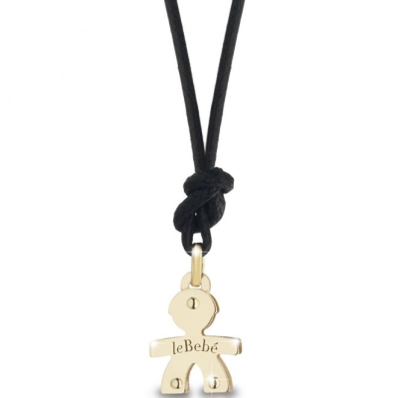 Pendentif sur cordon Mini garçon (or jaune 375°) leBebé