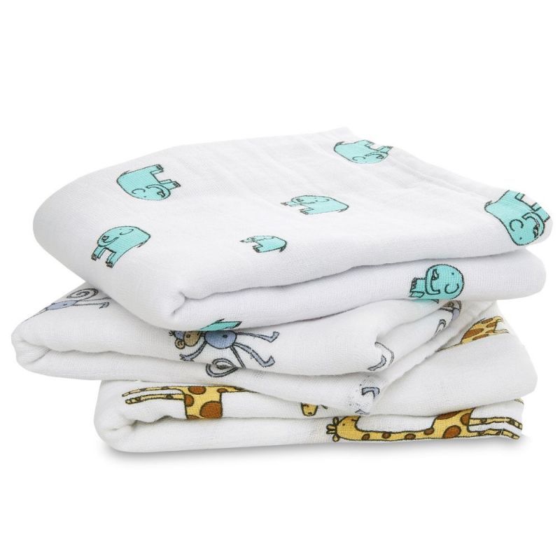 Lot de 3 langes Musy animaux Jungle jam (70 x 70 cm) aden + anais