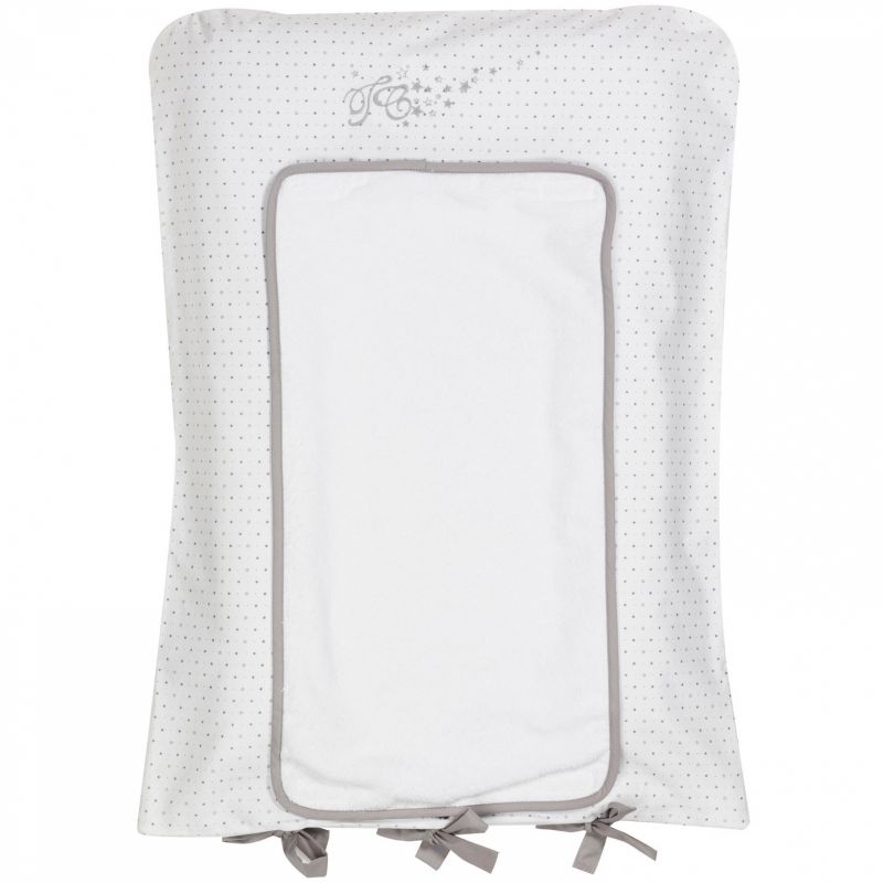 Housse de matelas à langer blanche Pluie d'étoile (50 x 75cm) Tartine et Chocolat