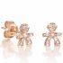 Boucles d'oreilles Briciole garcon (or rose 750° et pavé de diamants) - LeBebé Boucles d'oreilles Briciole garcon (or rose 750° et pavé de diamants) - LeBebé