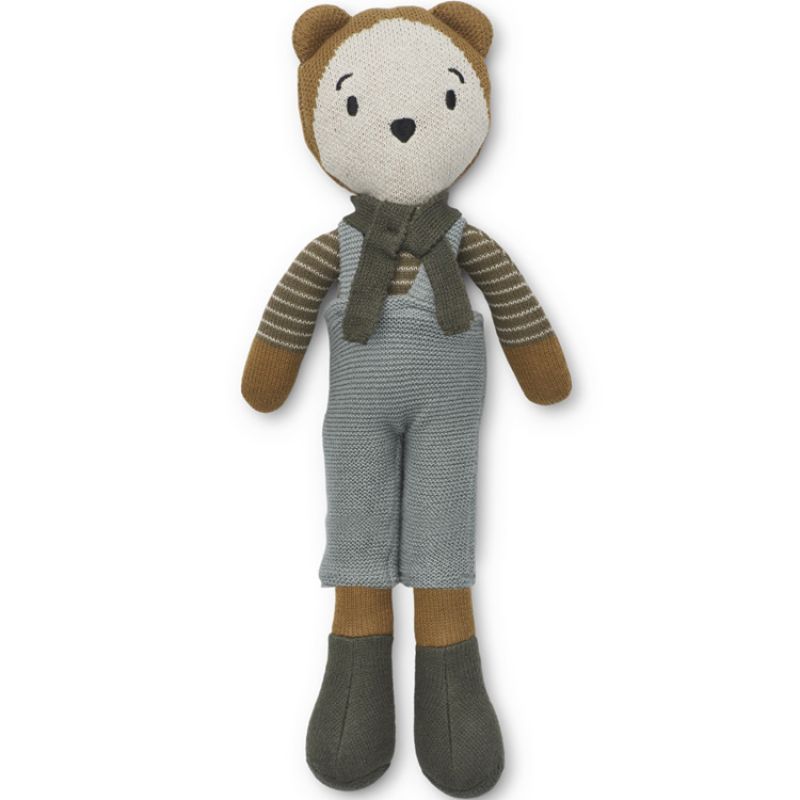 Poupée souple Robert Mr Bear Golden caramel multi mix (30 cm) Liewood