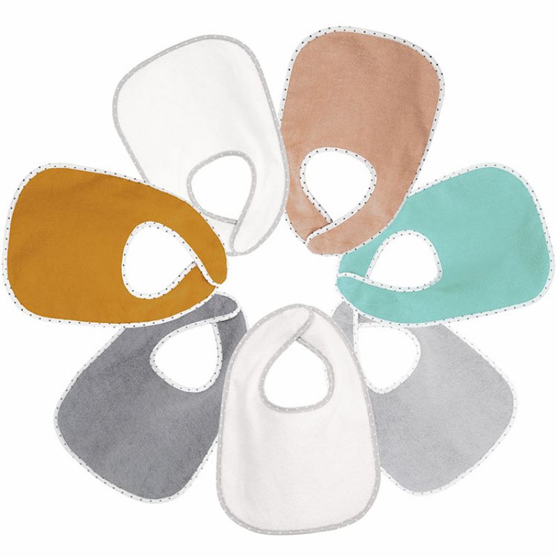 Lot de 7 bavoirs à velcro multicolores Trois Kilos Sept