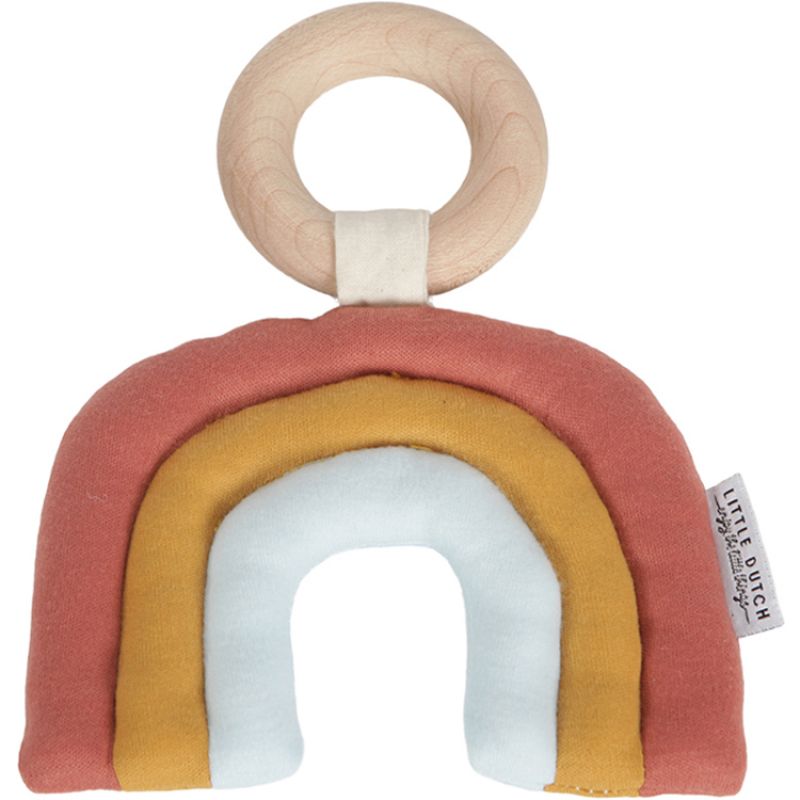 Hochet anneau Arc-en-ciel Pure & Nature Little Dutch