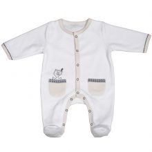 Pyjama chaud Timouki blanc (1 mois)  par Sauthon