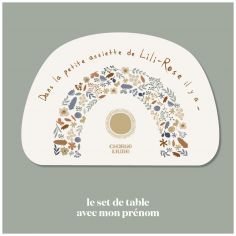 Set de table Rainbow Lili Rose personnalisable - Charlie et Suzie