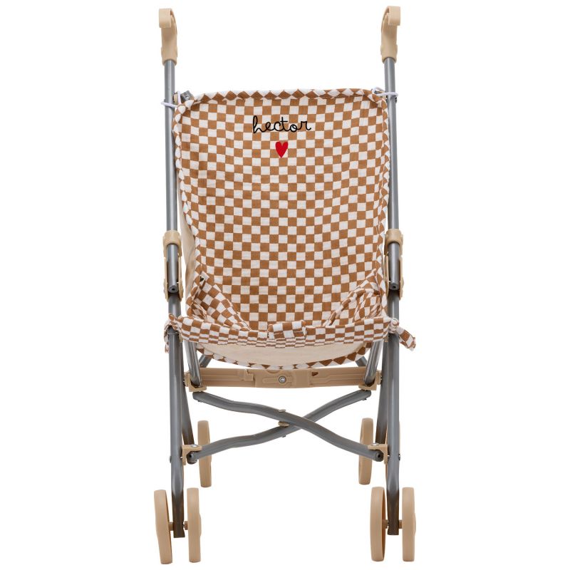 Poussette pour poupée Gaze Damier (personnalisable) Atelier Wagram Produit 1