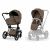 Variation Matt Black, Coconut Brown du produit Duo PRIAM 2026 Poussette tout-terrain avec nacelle pliable et Châssis Matt Black Coconut Brown de la marque Cybex