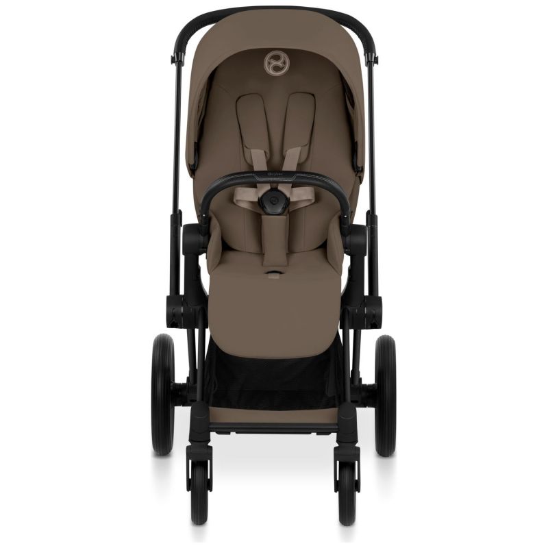 Duo PRIAM 2026 Poussette tout-terrain avec nacelle pliable et Châssis Matt Black Coconut Brown Cybex Produit 3