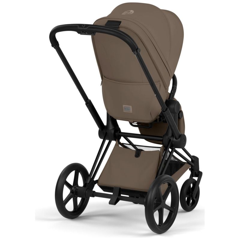 Duo PRIAM 2026 Poussette tout-terrain avec nacelle pliable et Châssis Matt Black Coconut Brown Cybex Produit 4