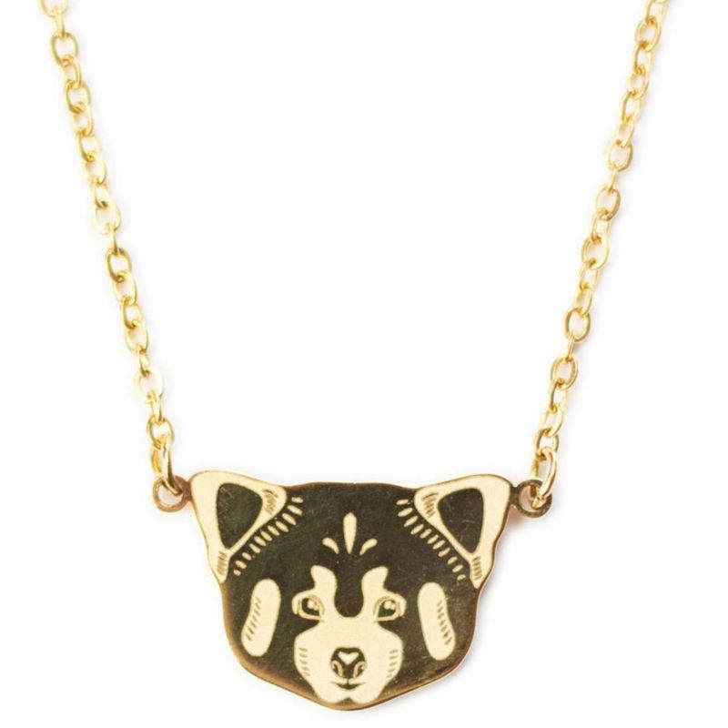 Collier Panda Roux (Plaqué or 18 carats) Mava Produit 1