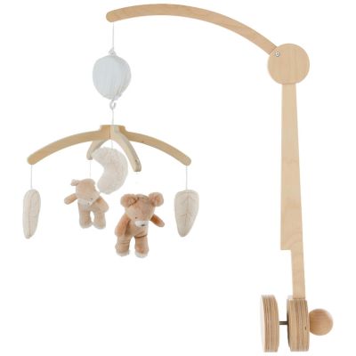 Mobile musical avec bras en bois Lily et Fluffy Noukie's