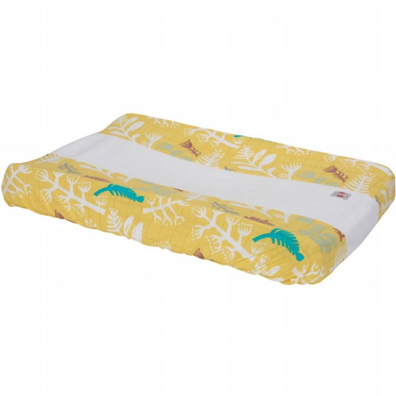 Housse de matelas à langer jaune Spring Botanimal (70 x 90 cm) Lodger