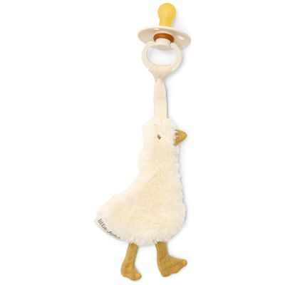Doudou attache-tétine en gaze de coton Oie Little Dutch