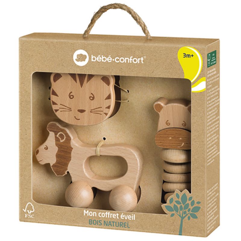 Coffret cadeau jouets d'éveil en bois Bébé Confort