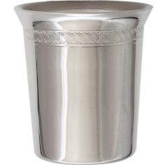 Timbale chope Tambourin personnalisable (métal argenté) - Aubry-Cadoret