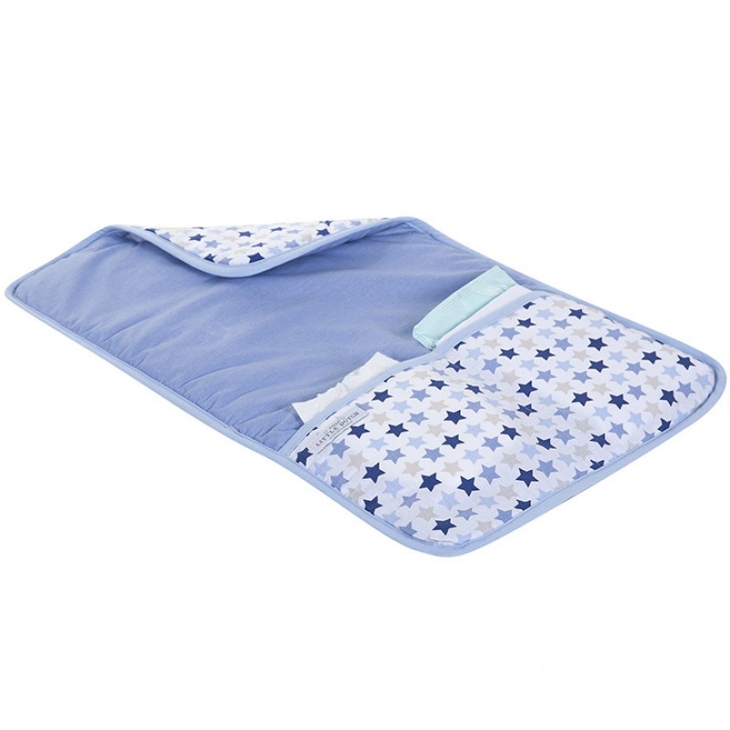 Tapis à langer Mixed Stars Blue Little Dutch