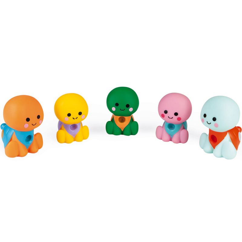 Lot de 5 jouets de bain tortue la famille Ribambelle Janod