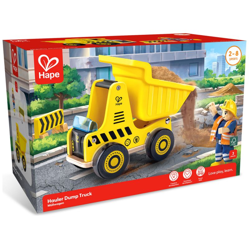 Camion benne Mes engins de chantier Hape Packaging 9