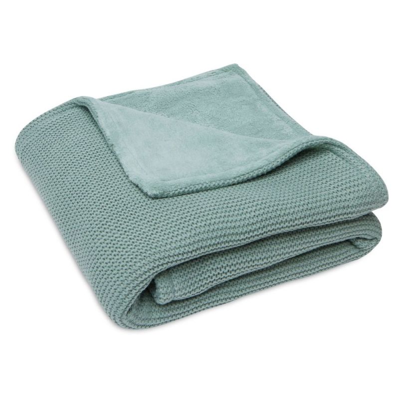 Couverture polaire Basic Knit Forest Green (75 x 100 cm) Jollein Produit 1 grande taille