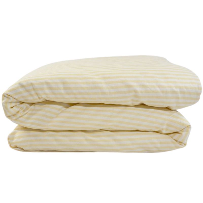 Housse de couette en percale de coton Rayé Tournesol (75 x 120 cm) Kadolis Produit 1