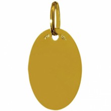Médaille ovale unie à graver 16 x 11,3 mm (or jaune 750°)  par Maison Augis