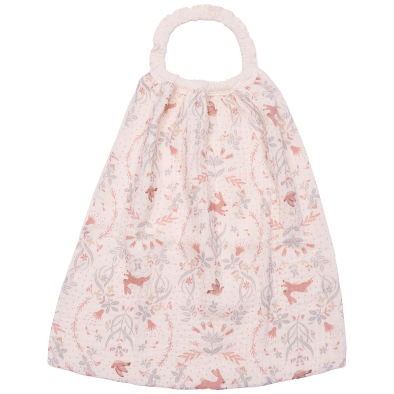 Serviette élastiquée en double gaze imprimée jardin enchanté et ivoire BB & Co Produit 1