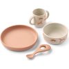 Coffret repas en silicone Vivi Dream Ecru (4 pièces) - Liewood