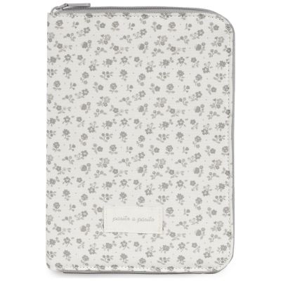 Protège carnet de santé Little Bloom Fleurs Gris