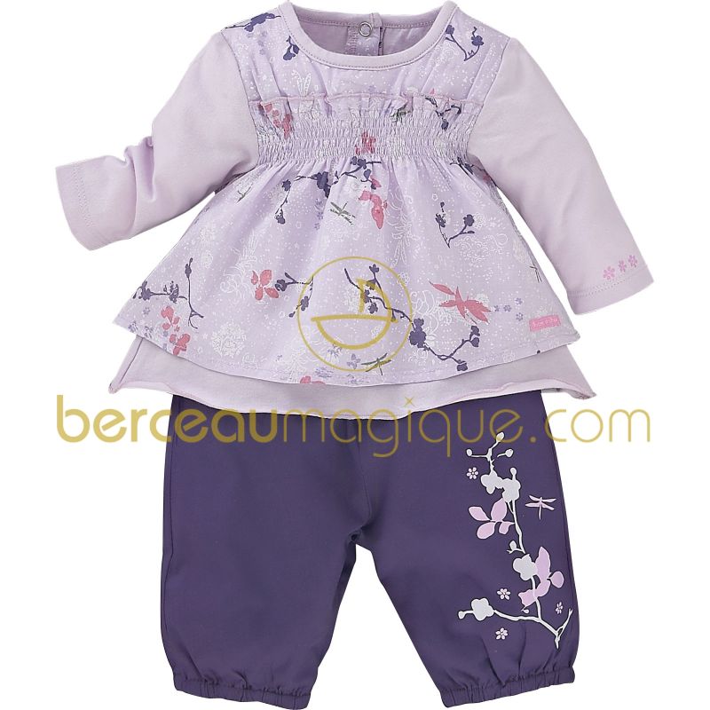 Ensemble tunique et pantalon Bouquet d'été (1 mois au 12 mois) Sucre d'orge