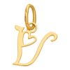 Pendentif initiale V (or jaune 750°)  par Berceau magique bijoux